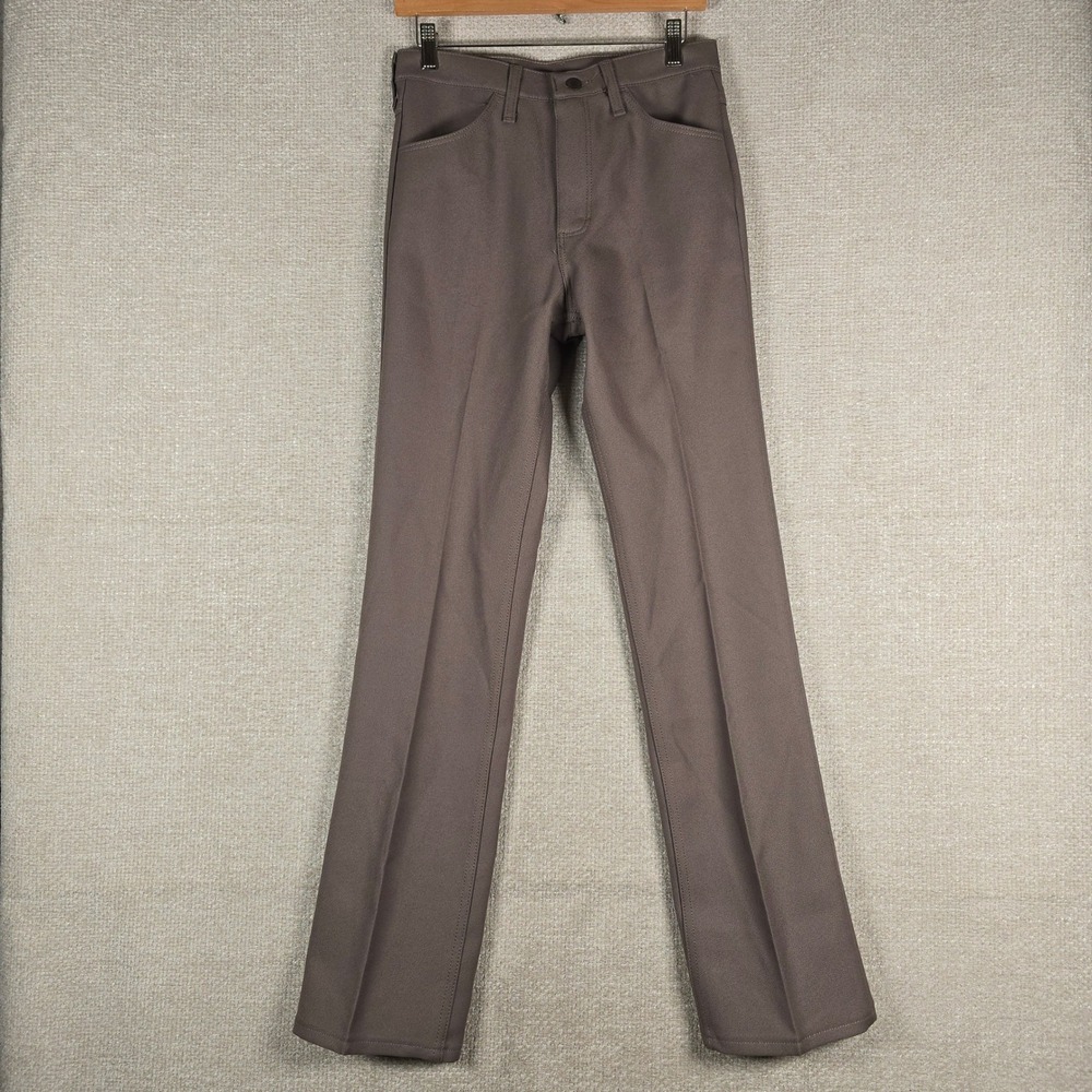 Wrangler Mens Riata Flat Front Dress Jeans Taupe Brown 82BH 30x34 (Fits 28x34)